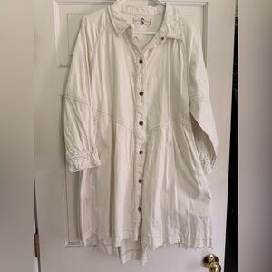 We The Free Off-White Button-Up Coat